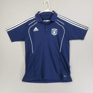 Adidas Shirt Mens L Blue Short Sleeve Blackbear United Football Club Soccer